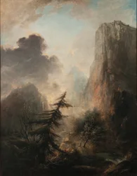 Romantic Landscape with Spruce